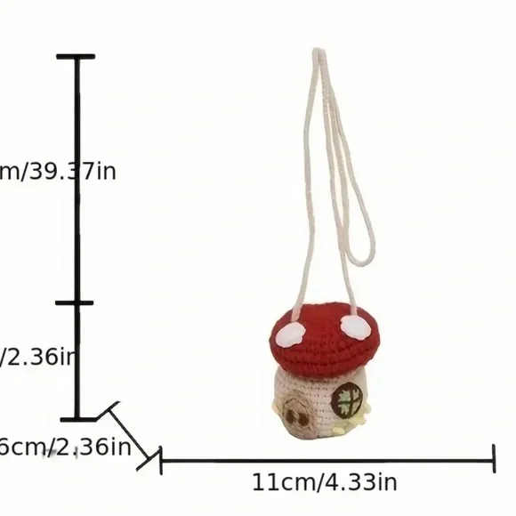 Crochet Mushroom Bag with Red Cap, NWOT - Picture 9 of 9